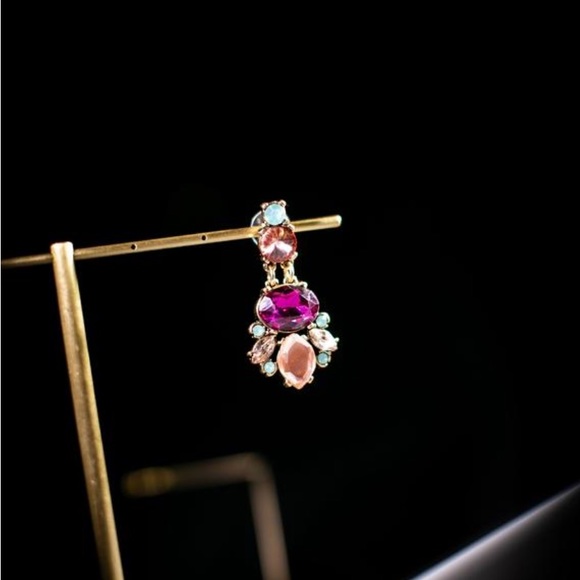 Fuschia Jewel Earrings - Picture 2 of 3